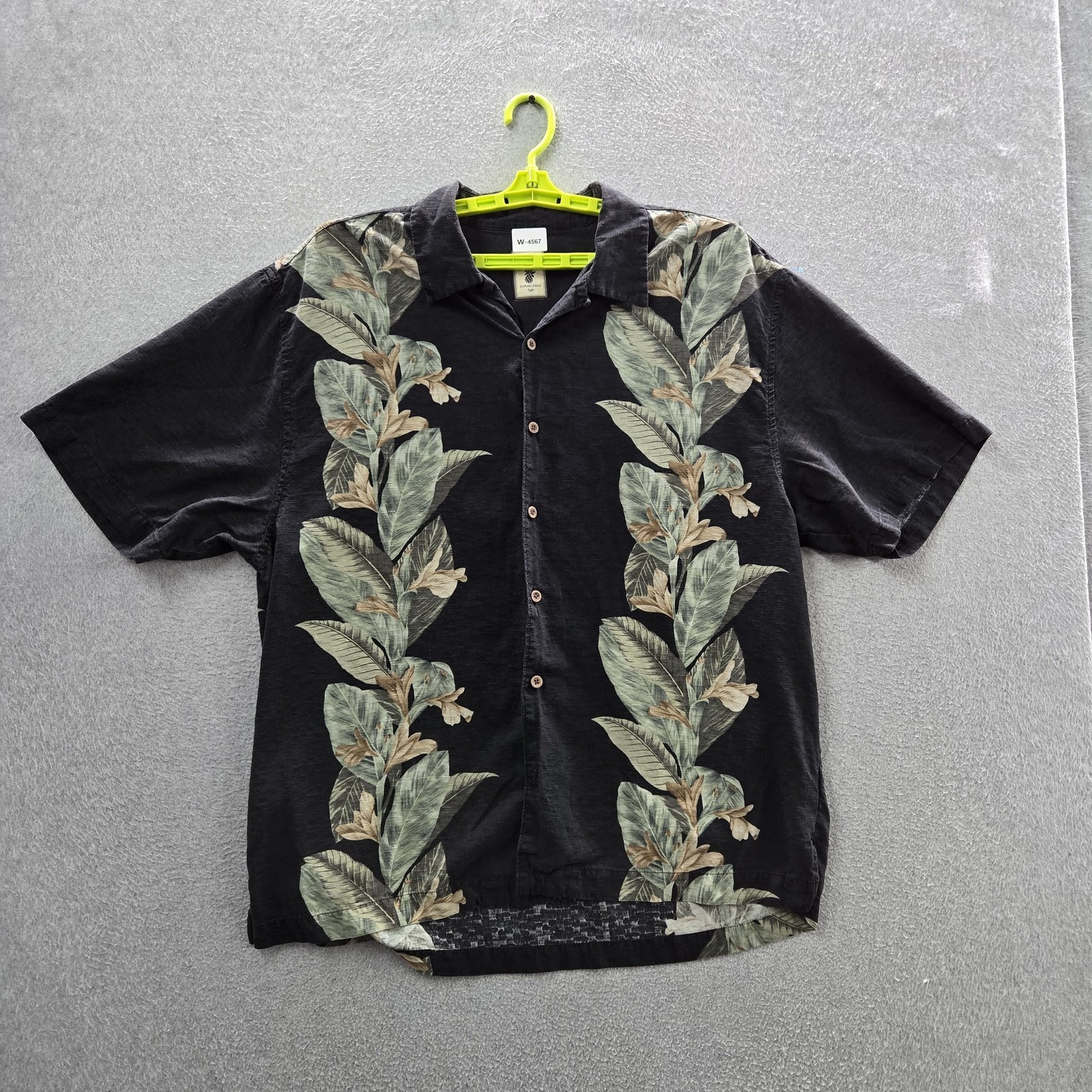 Jamaica Jaxx Men Button Up Shirt Xxl Black Silk Floral Hawaiian Shirt